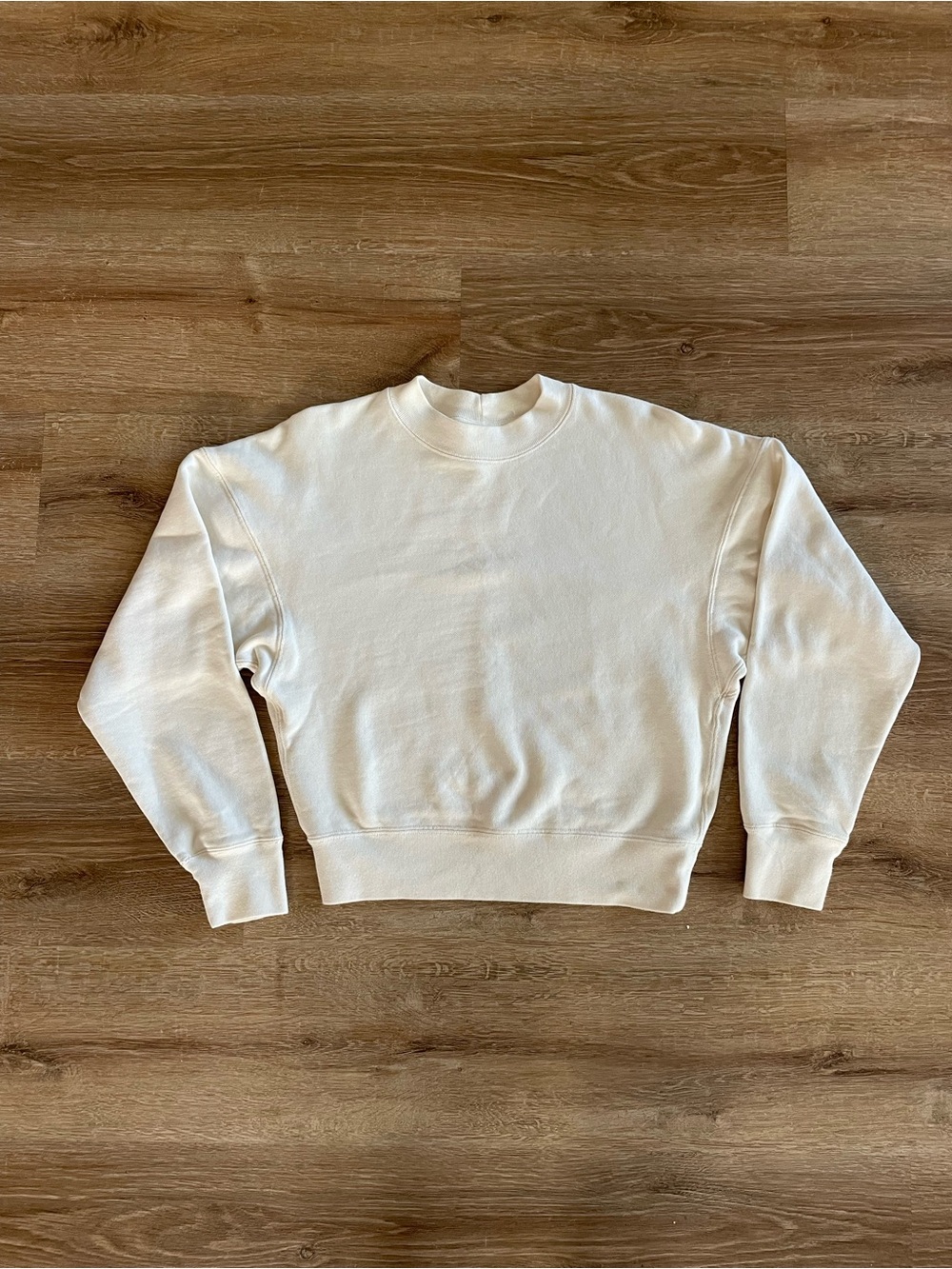 Uniqlo U Women’s Crewneck Crop Sweatshirt - Ivory/Cream